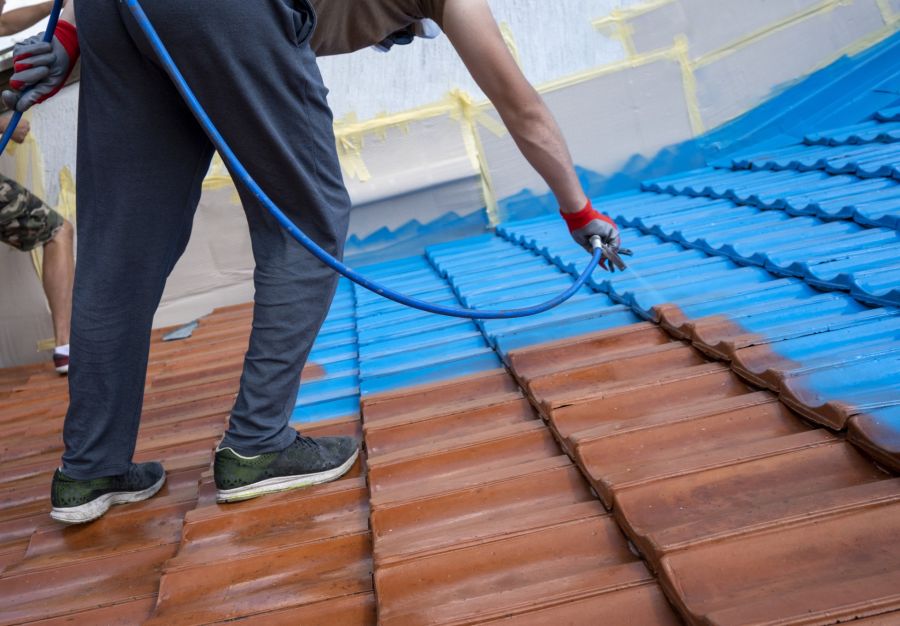 Roof Coating on Flat Roof