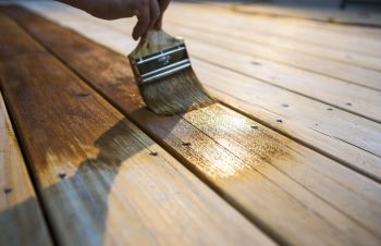 Deck Staining in Irvine, CA.